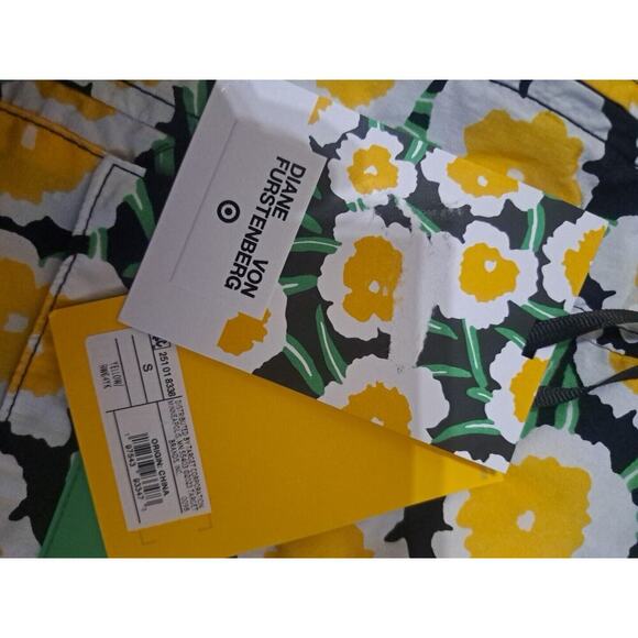 Diane Von Futstenburg Nylon Packable Yellow Poppy Vest Windbreaker Hoodie Small - Picture 4 of 5